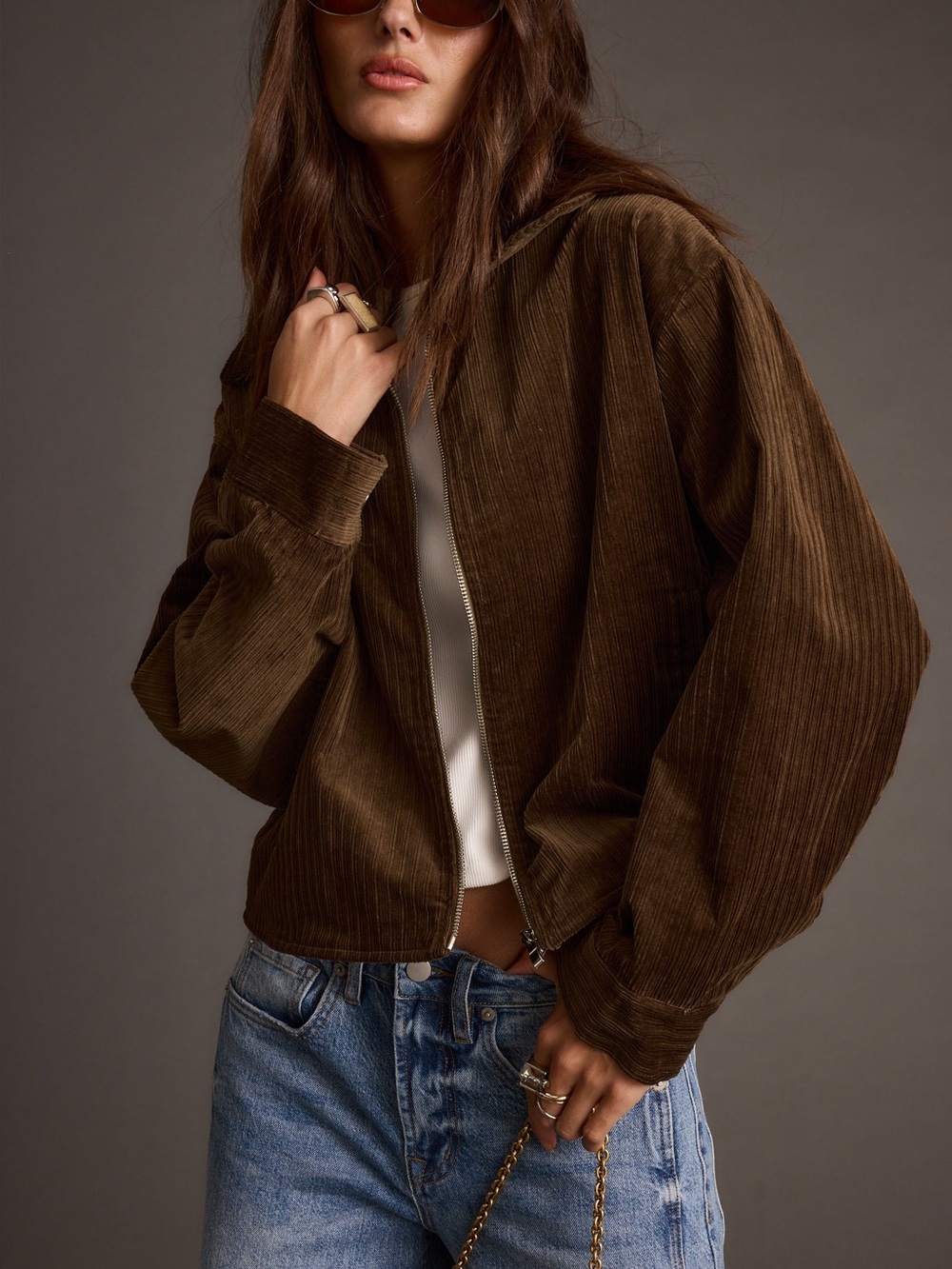 12th Tribe Gramercy Mocha Corduroy Jacket - Size L